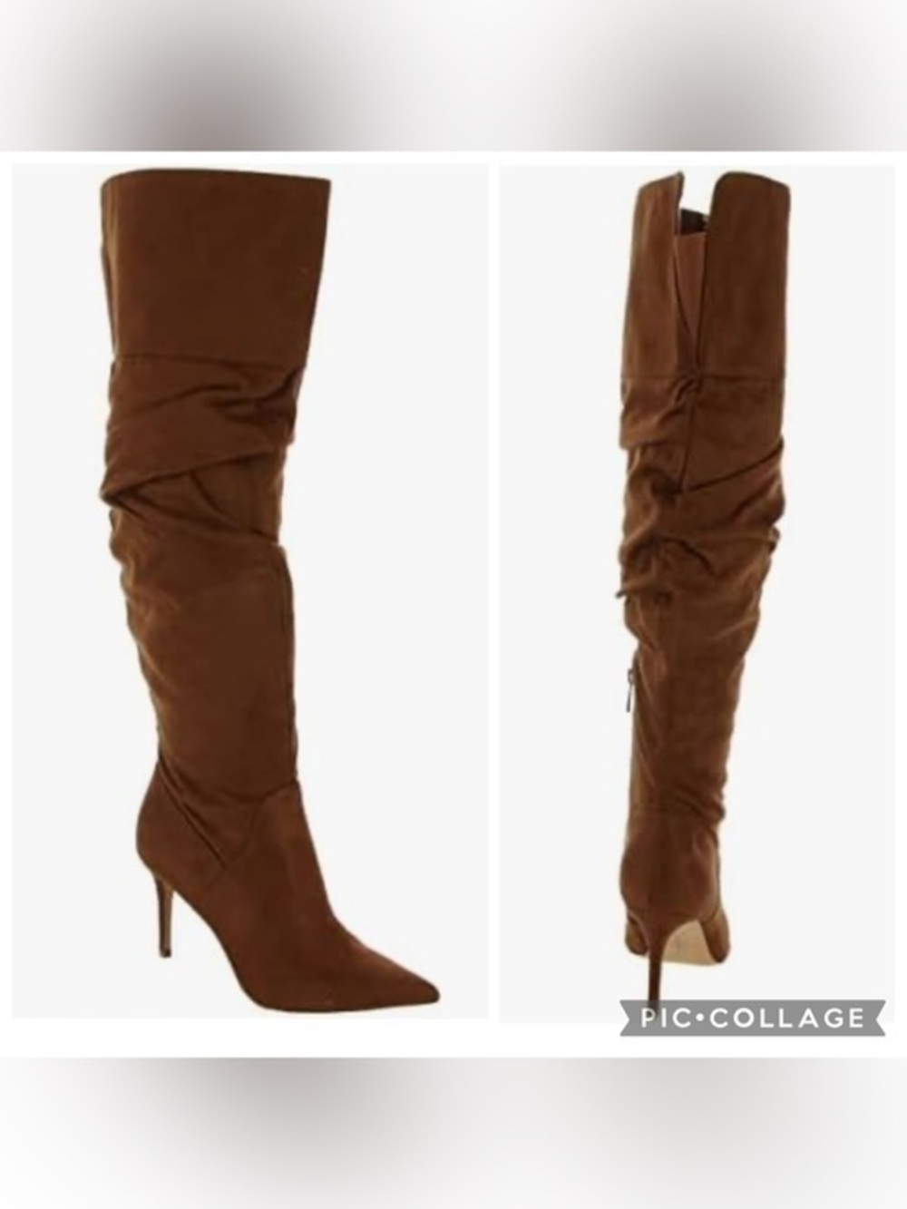 Jessica Simpson Womens Anitah Faux Suede Heels Over-The-Knee Boots size 8.5